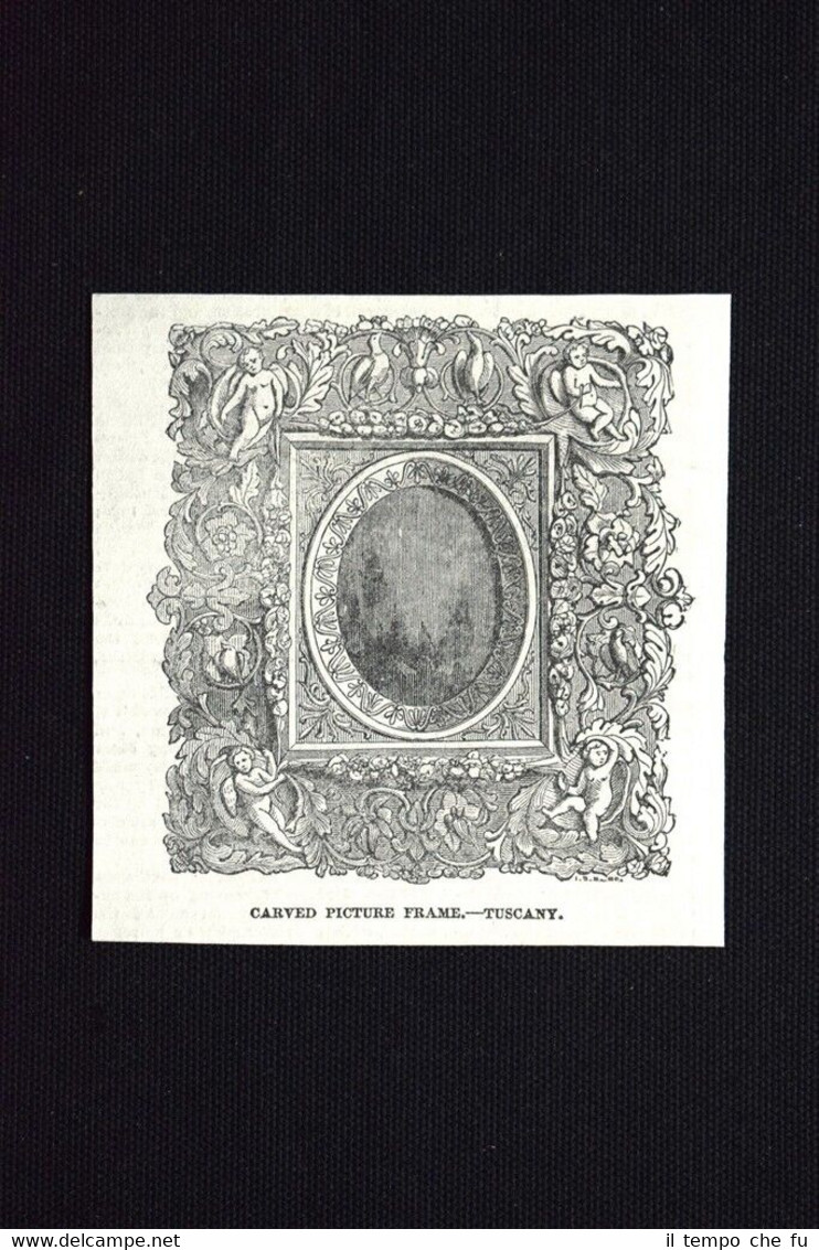 Cornice intagliata - Toscana Incisione del 1851