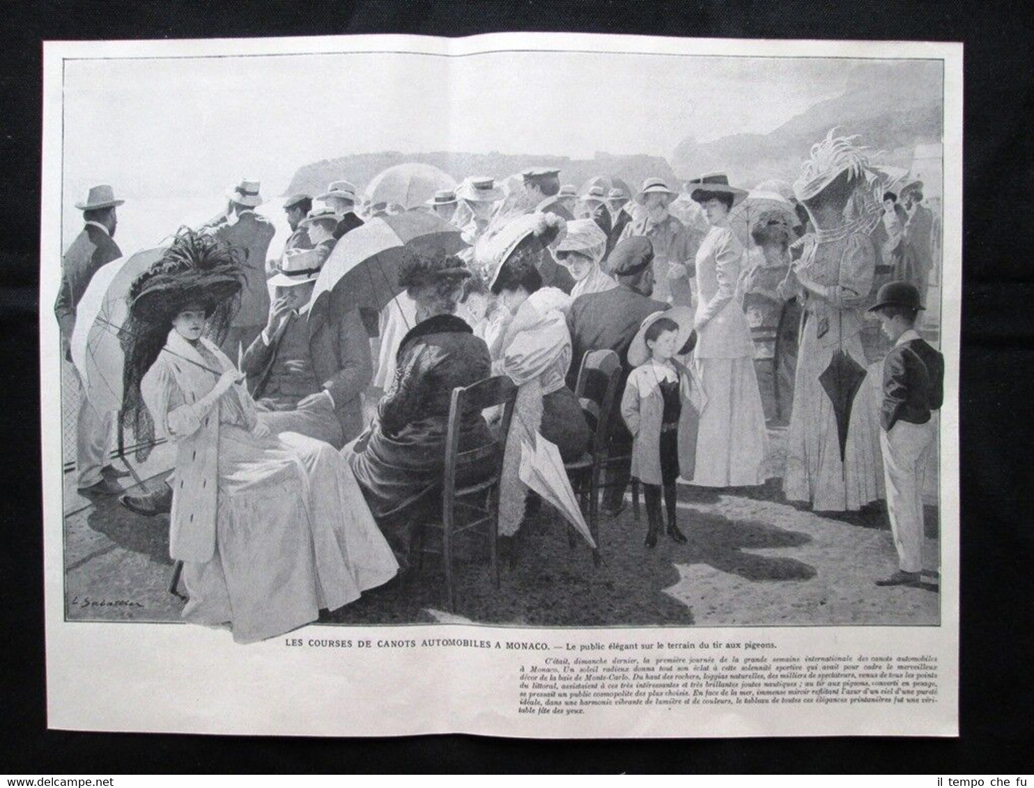 Corse di motoscafi a Monaco-Pubblico elegante sul campo di tiro …