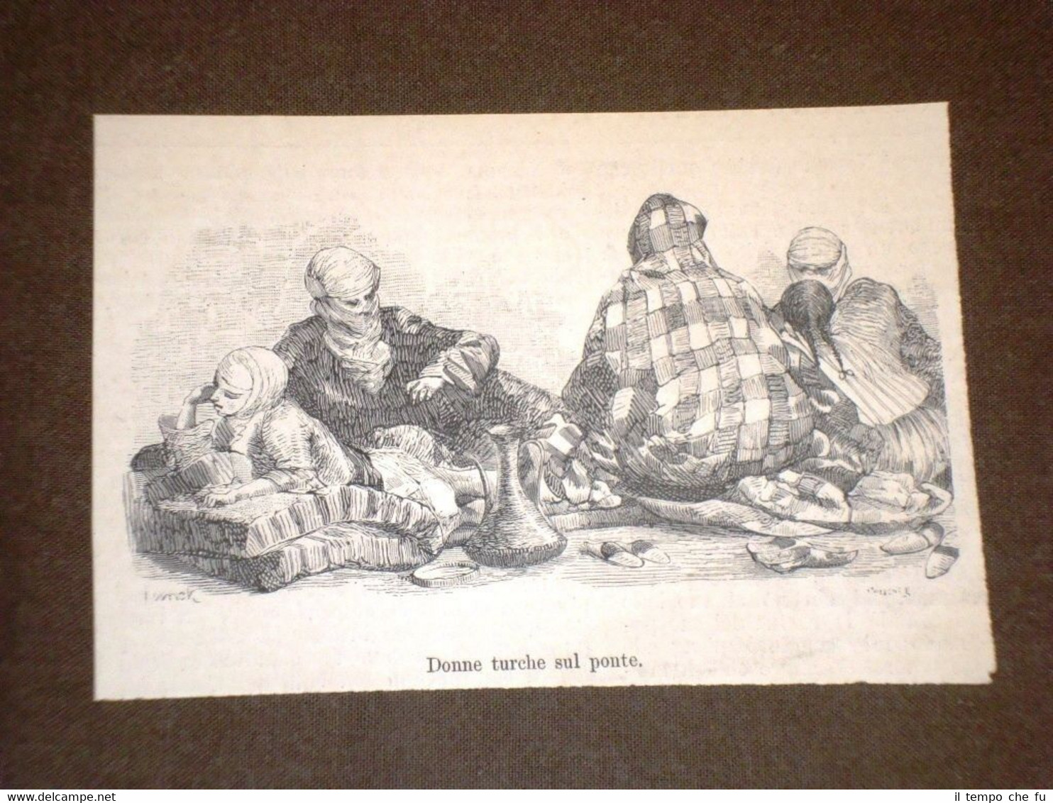Costantinopoli o Istanbul nel 1884 Donne turche sul ponte Turchia