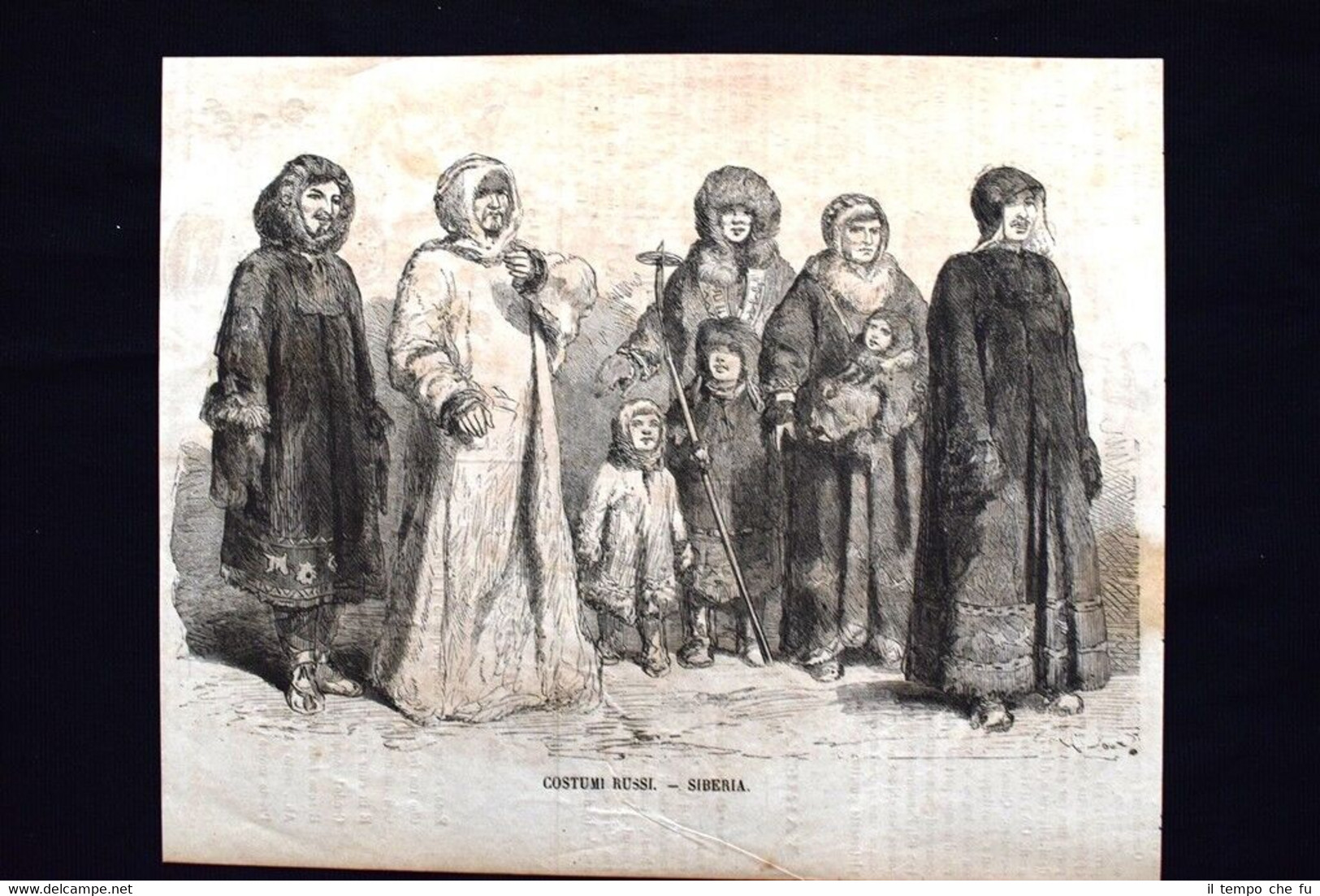 Costumi Russi - Siberia #1 Incisione del 1869