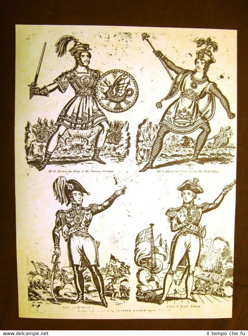 Costumi teatrali dell'800 e Maria Taglioni Stampa popolare inglese Inghilterra