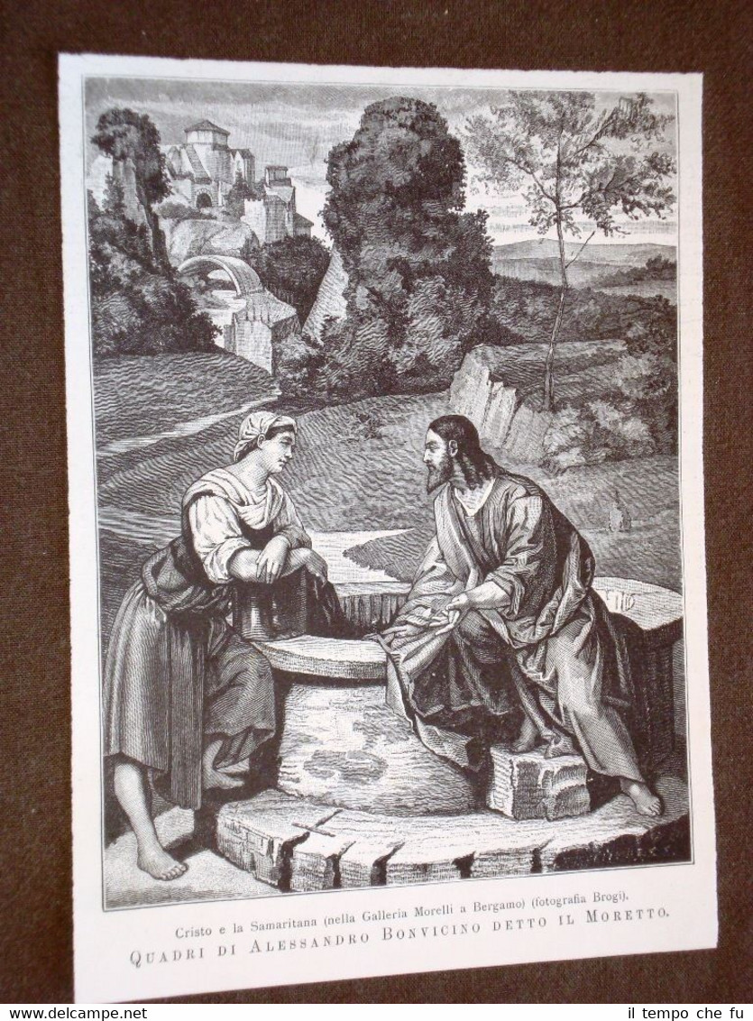 Cristo e la Samaritana Quadro di Alessandro Bonvicino detto il …