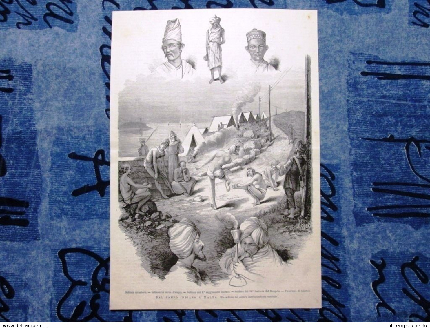 Dal campo indiano a Malta nel 1878: Soldato minatore-1°reggimento Gurkas-Bengala