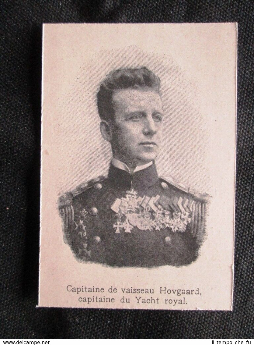 Danimarca: Capitano di vascello Hovgaard Stampa del 1907