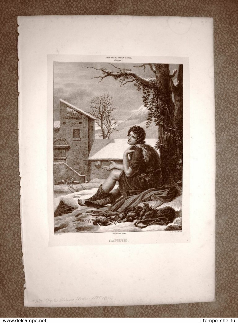 Daphnis et Chloé Litografia dell'800 Gelée Motte Con descrizione