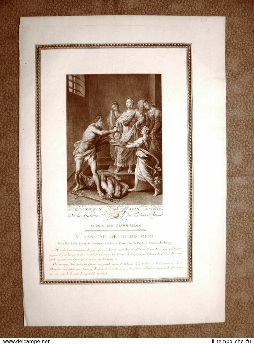 Decapitazione di San Giovanni Battista Acquaforte del 1808 Guido Reni …