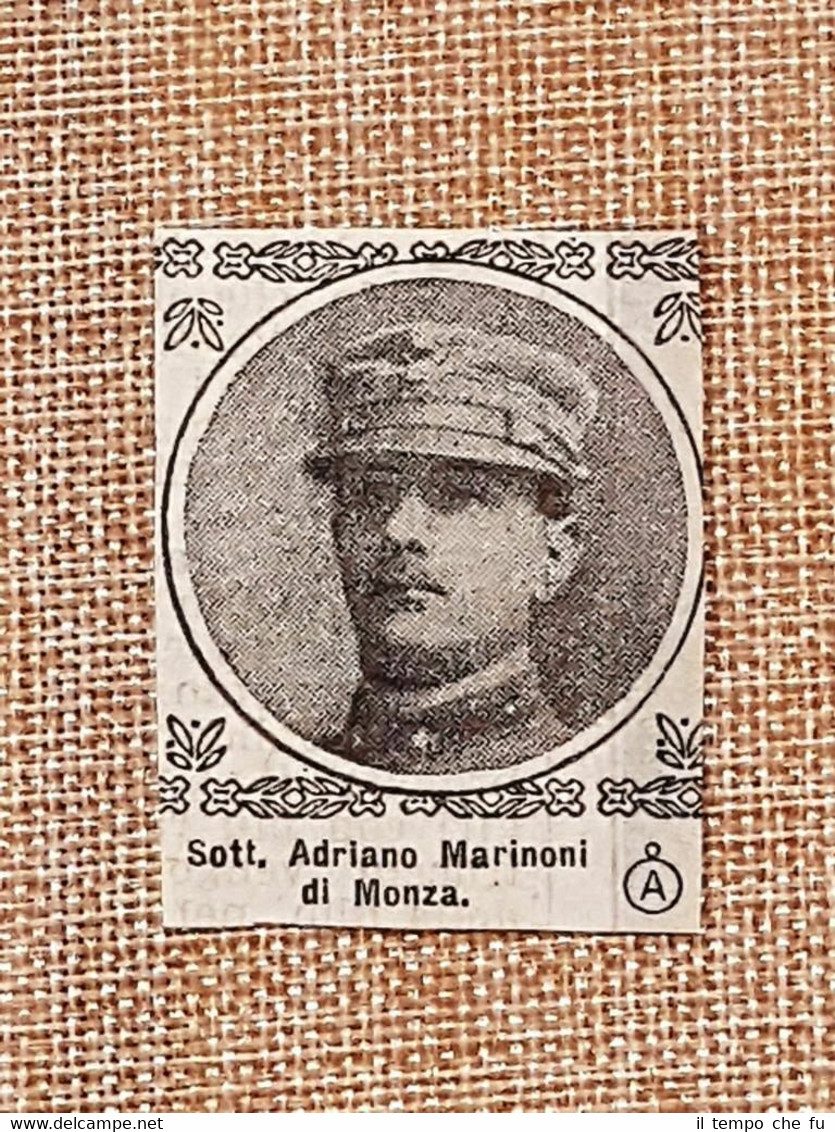 Decorato al valore nel 1917 Adriano Marinoni di Monza Medaglia …