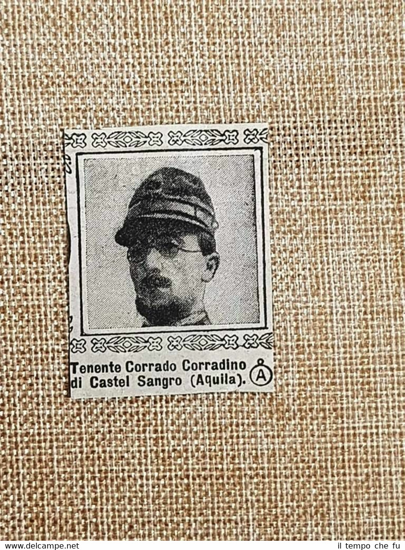 Decorato medaglia d'argento Corrado Corradino Castel Sangro Guerra mondiale WW1