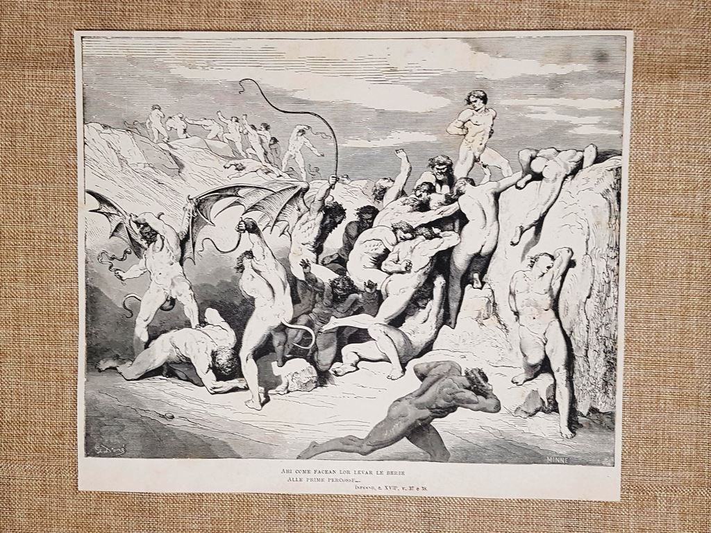 Demoni e seduttori Divina Commedia Inferno Incisione di Gustave Doré …