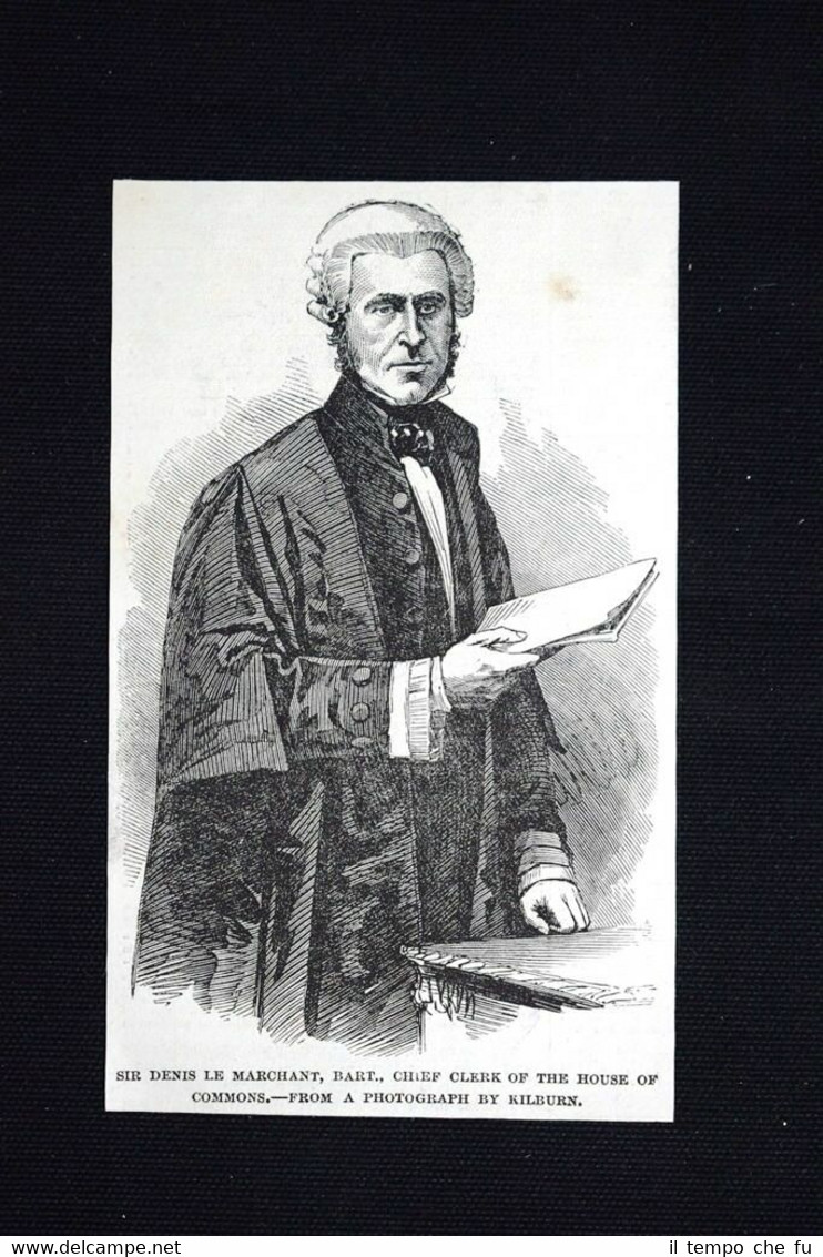 Denis Le Marchant,capo cancelliere della casa dei beni comuni Incisione …