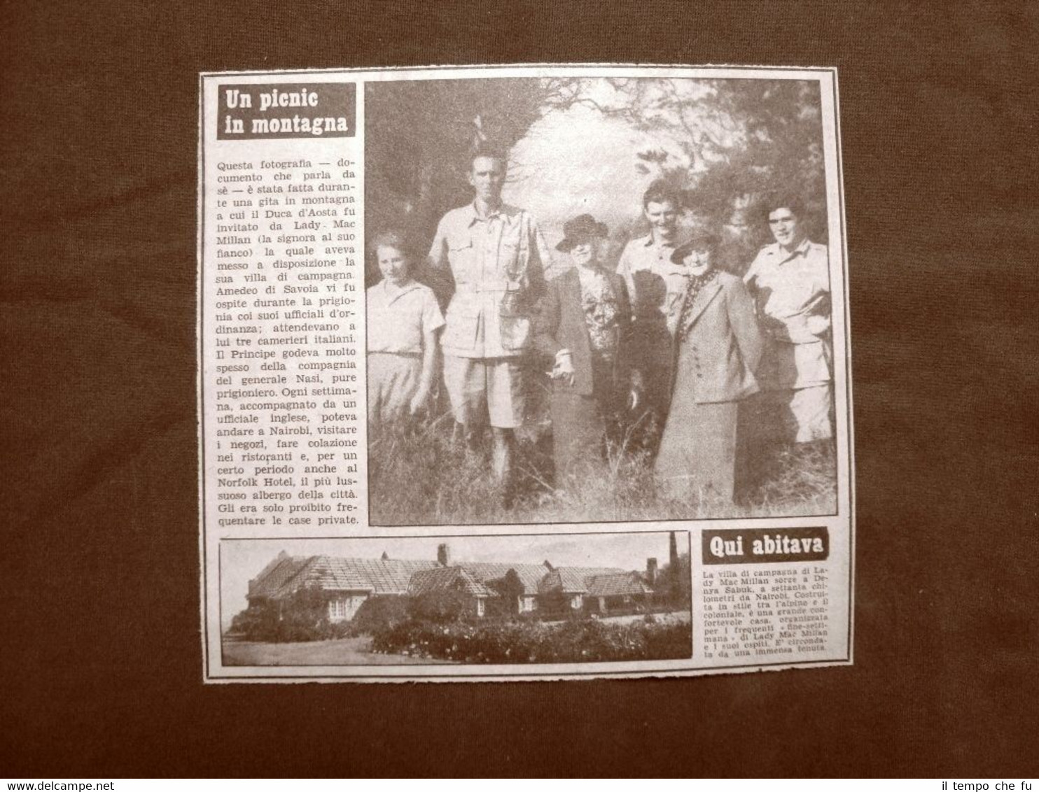 Denya Sabuk nel 1951 Il Duca d'Aosta ospite di Lady …