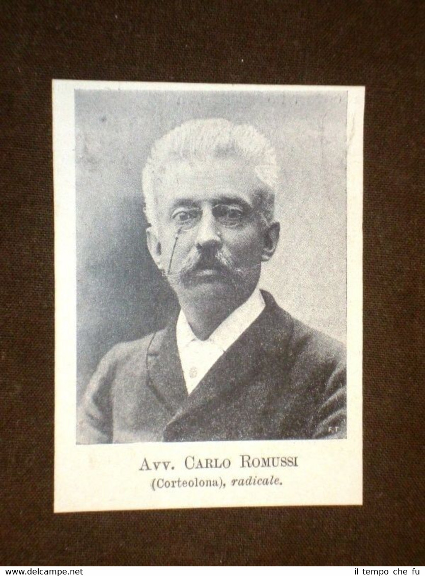 Deputato Avvocato Carlo Romussi di Corteolona