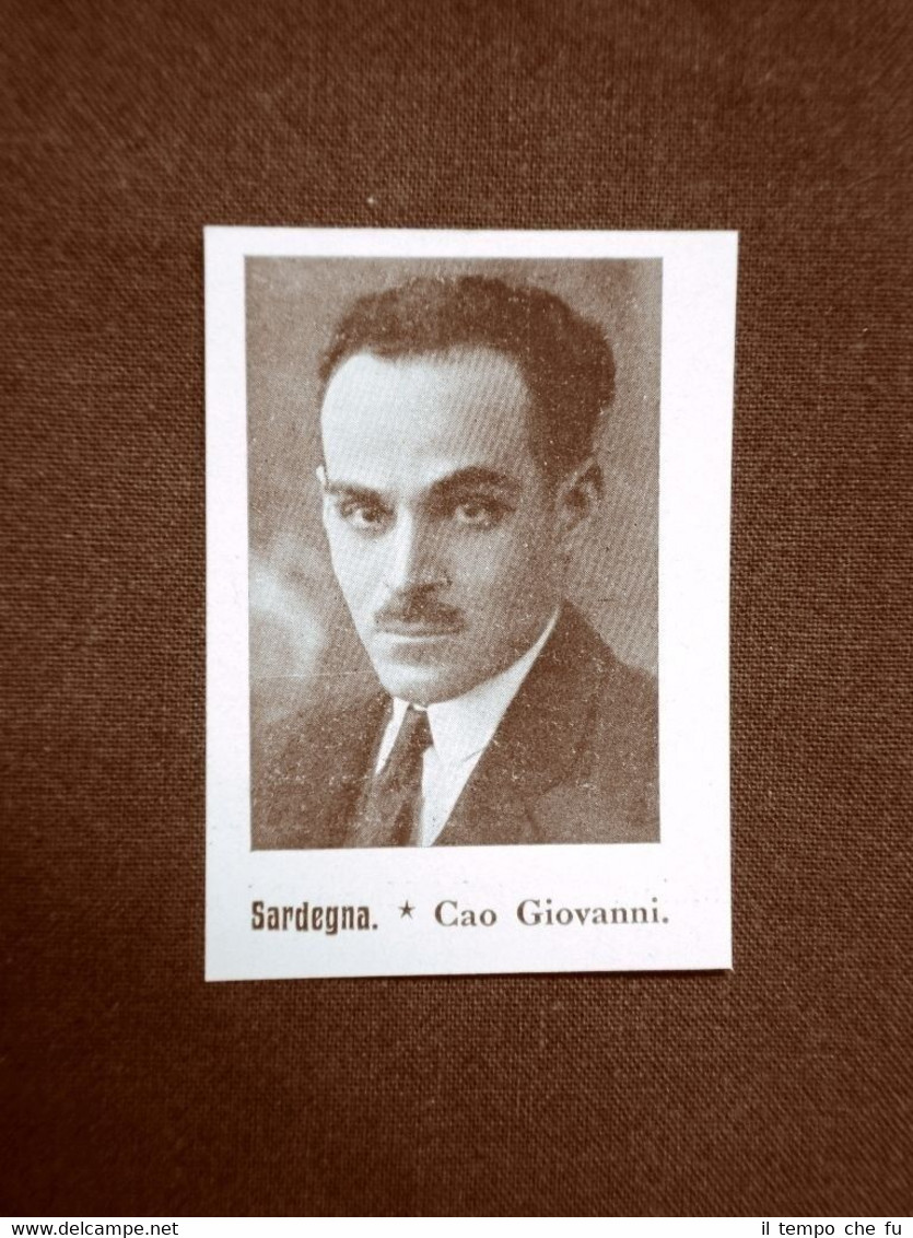 Deputato d'Italia nel 1924 Onorevole Cao Giovanni