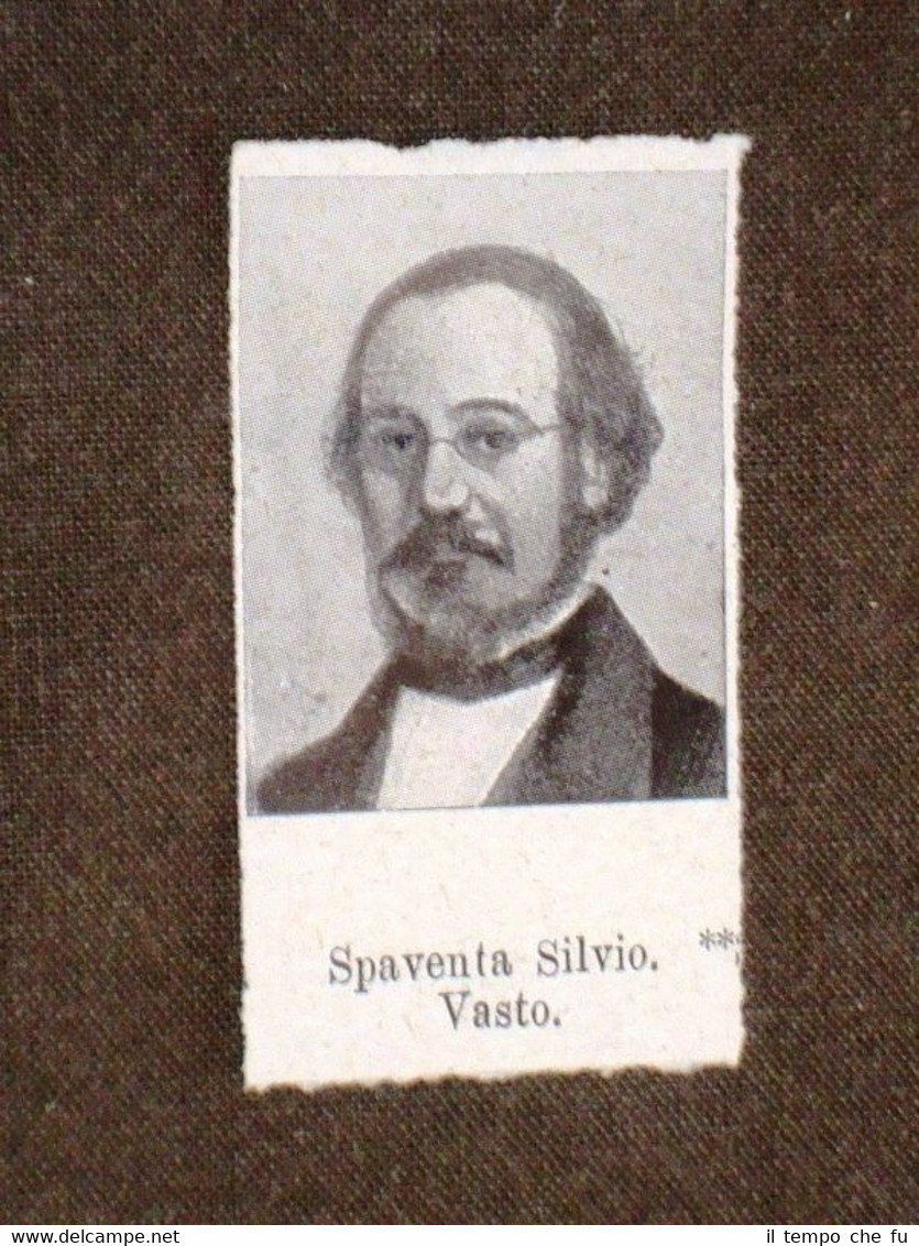 Deputato del 1° Parlamento d'Italia 1861 Silvio Spaventa di Vasto