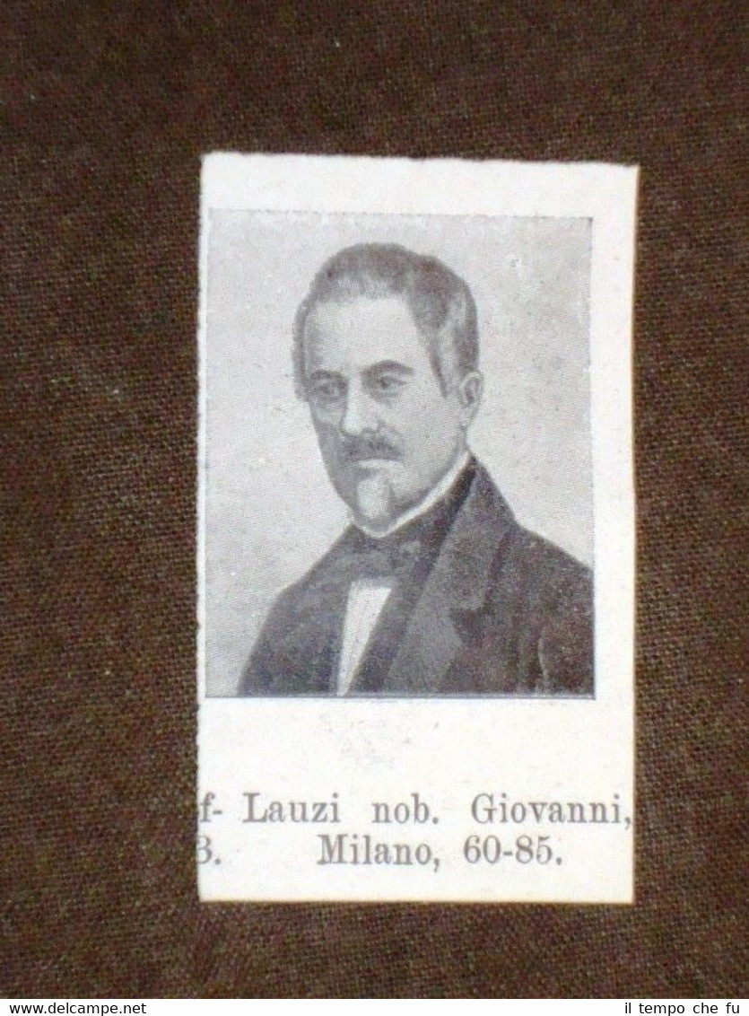 Deputato nel 1861 Giovanni Lauzi di Milano e Cesare Trabucco …