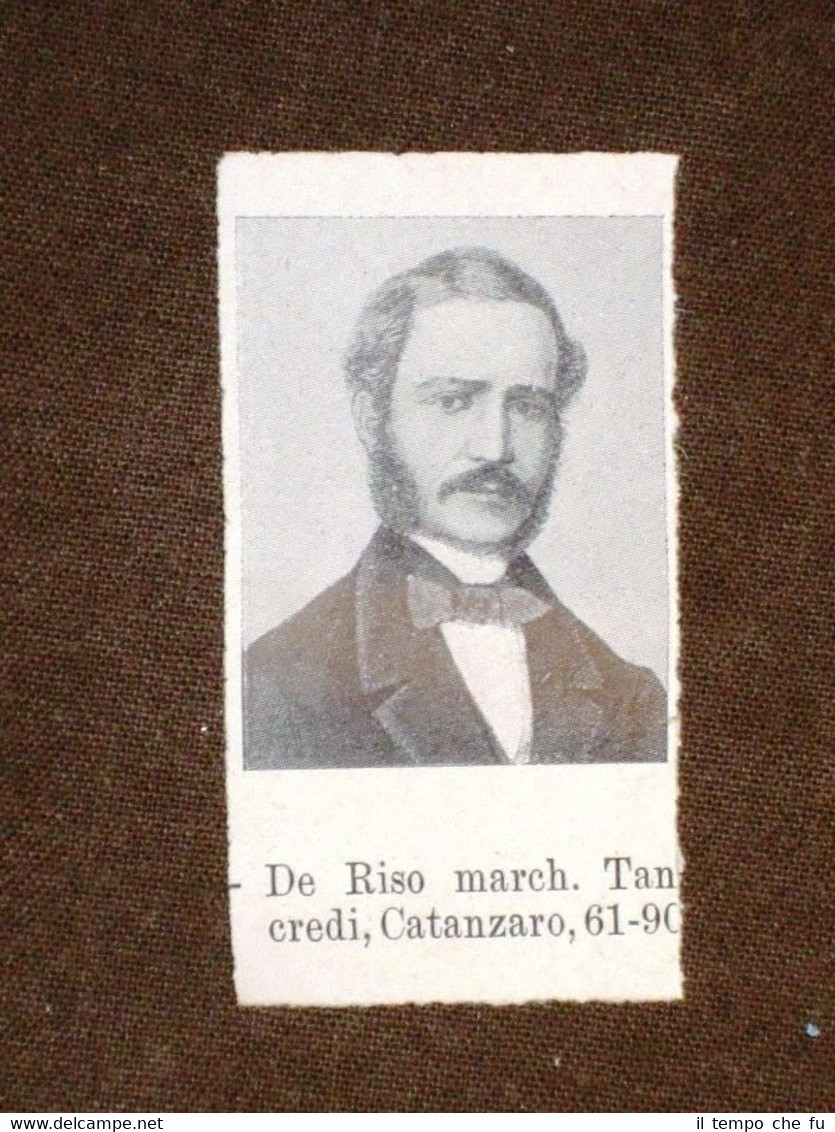 Deputato nel 1861 Tancredi De Riso di Catanzaro e Enrico …