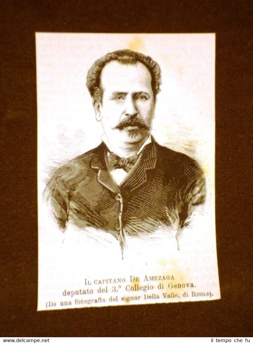 Deputato nel 1880 Capitano De Amezaga di Genova