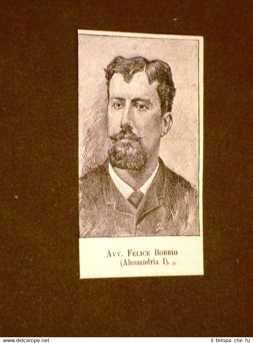 Deputato nel 1886 Onorevole Avvocato Felice Bobbio di Alessandria