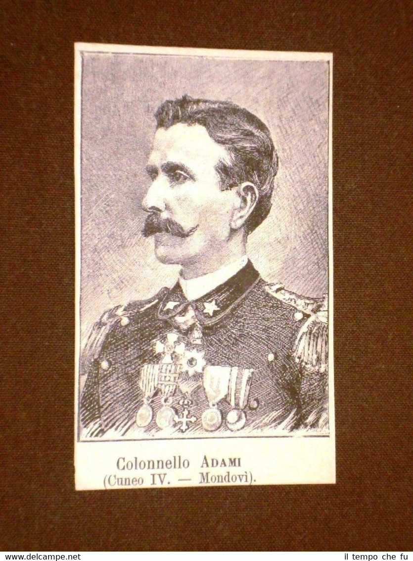 Deputato nel 1886 Onorevole Colonnello Adami di Mondovì