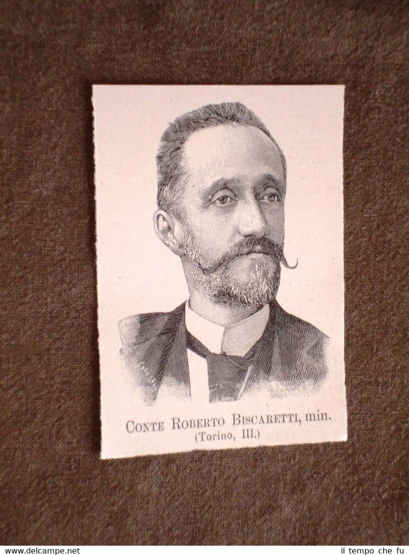 Deputato nel 1895 Onorevole Conte Roberto Biscaretti di Torino