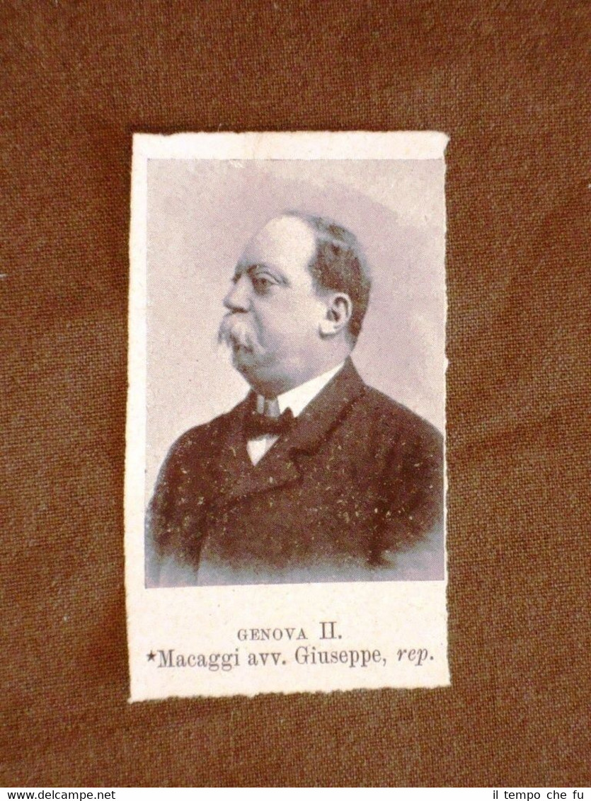 Deputato nel 1909 Macaggi Giuseppe di Genova e Galimberti Tancredi …