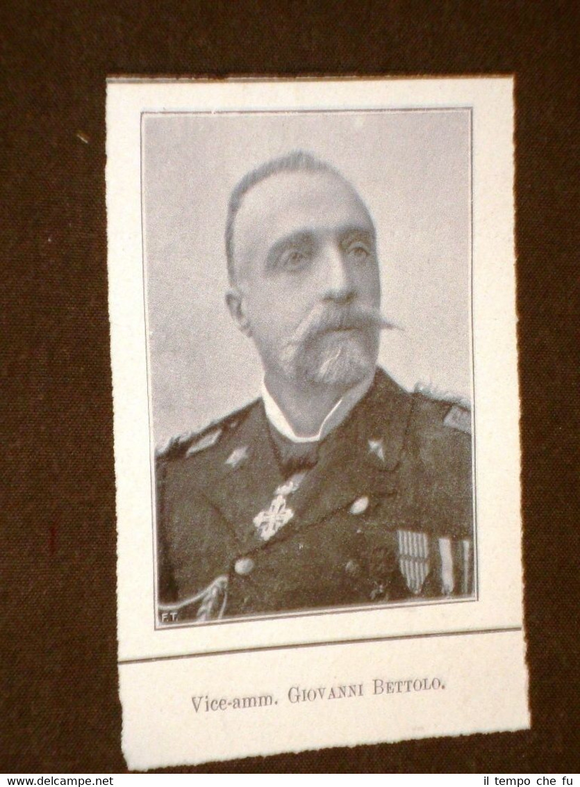 Deputato nel 1909 Vice Ammiraglio Giovanni Bettolo