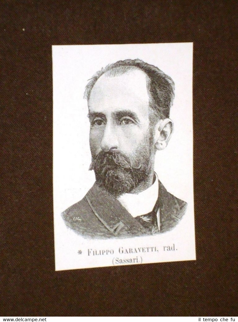 Deputato o Onorevole nel 1893 Filippo Garavetti di Sassari