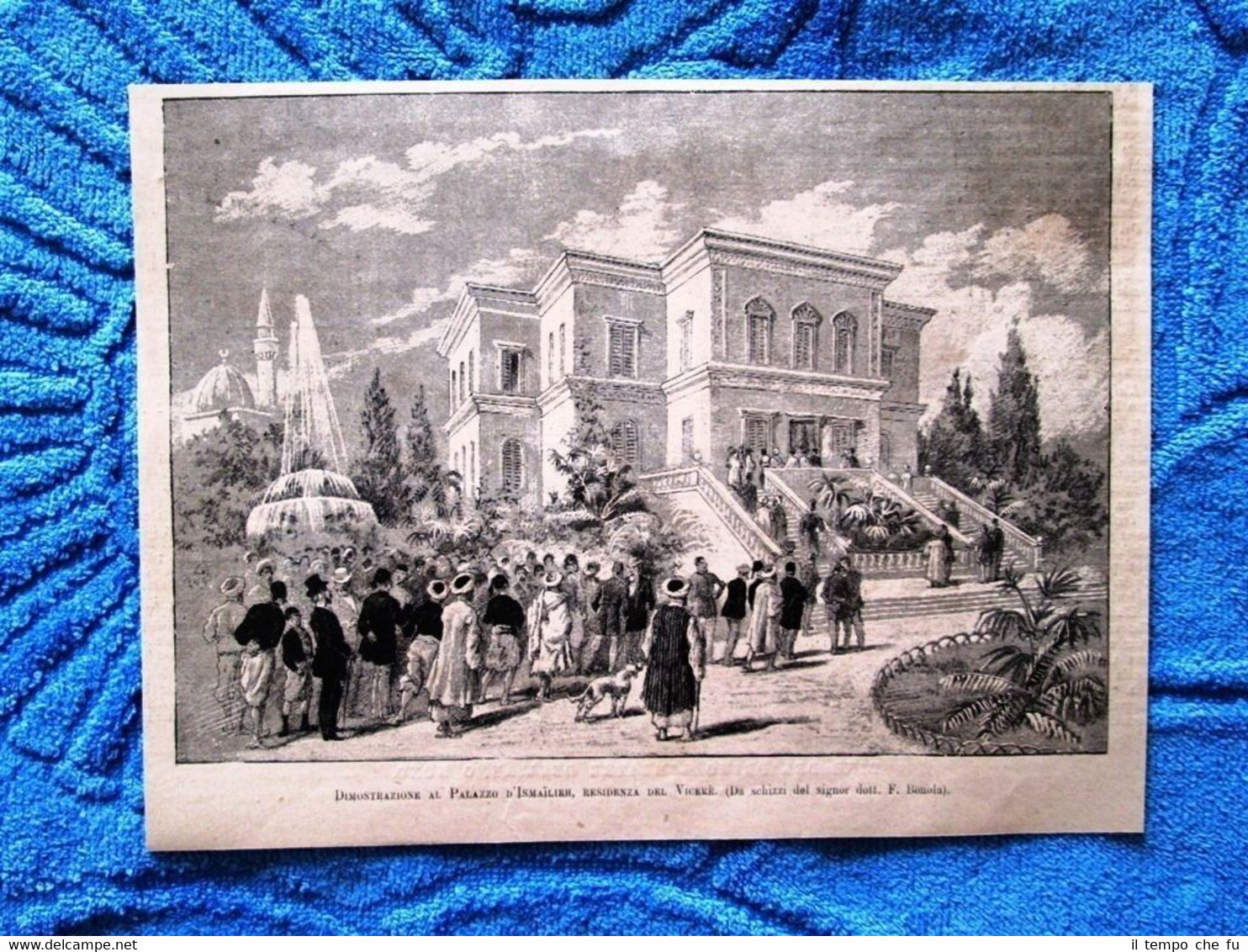 Dimostrazione al Palazzo d'Ismailieh, residenza del Vicerè