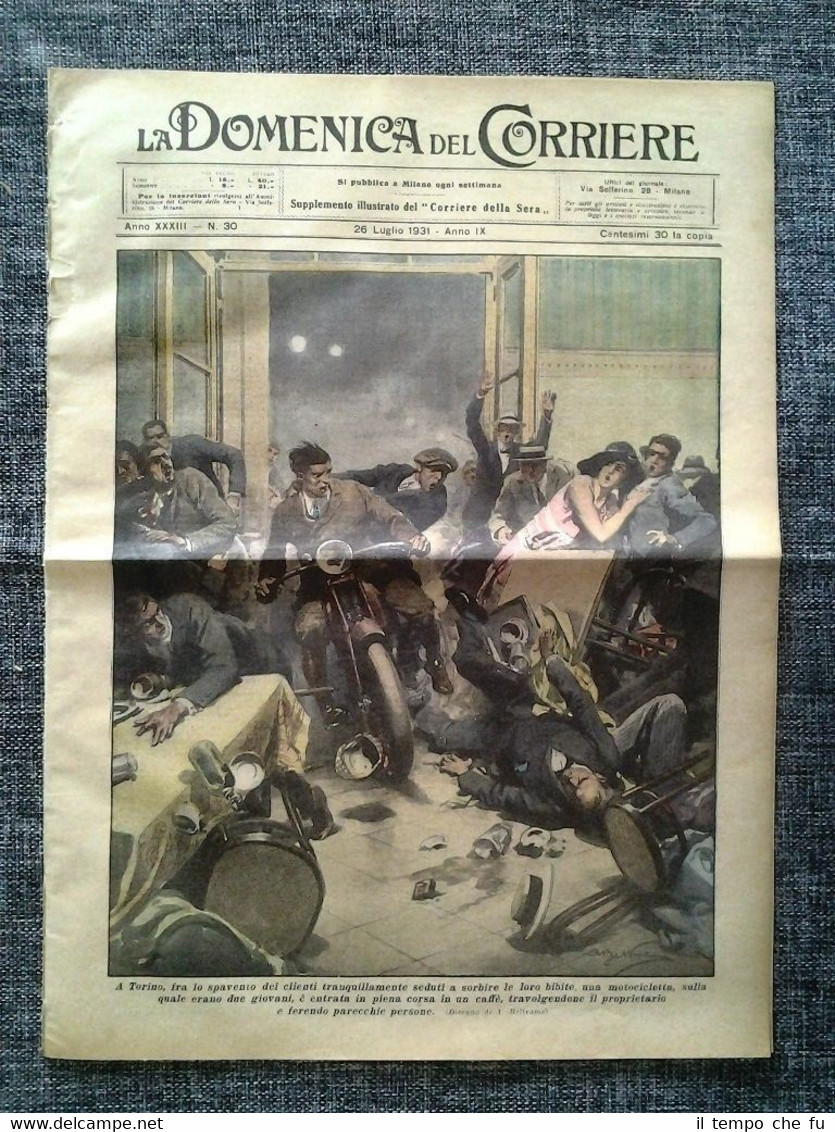 Domenica del Corriere 26 Luglio 1931 Torino-Londra-Maria Dolgoruky-Leo Zinovief