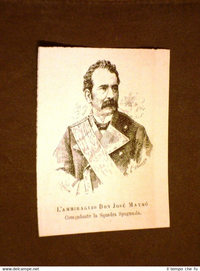 Don José Maymò nel 1887 Ammiraglio della Marina di Spagna