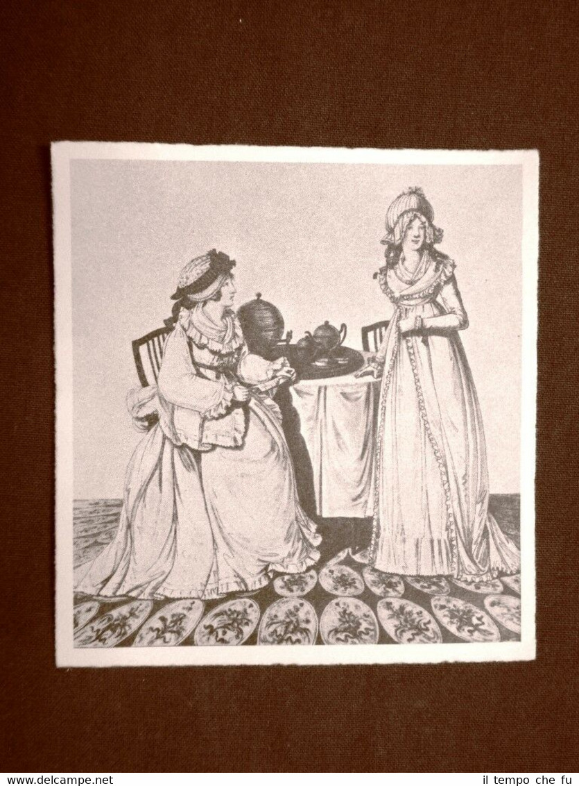 Donne a colazione nel loro salottino privato Stampa popolare inglese …