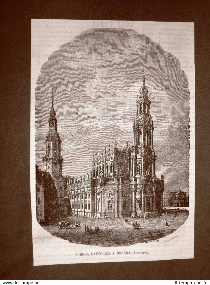 Dresda o Dresden nel 1866 La Chiesa cattolica Sassonia Germania