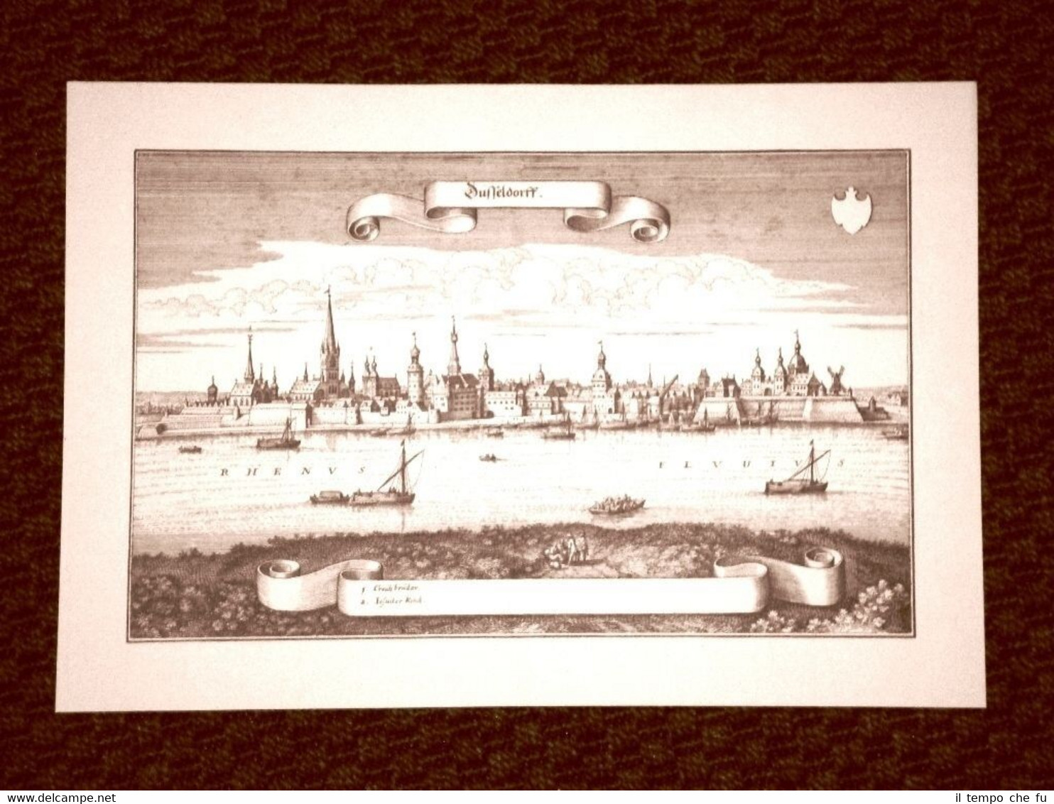 Düsseldorf - Düsseldörp Germania Incisione di Merian Matthäus del 1640 …