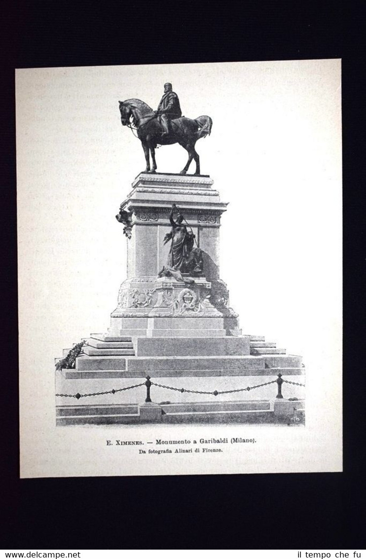 E.Ximenes-Monumento a Garibaldi (MI) +P.Costa-Monumento a Vittorio Emanuele (TO)