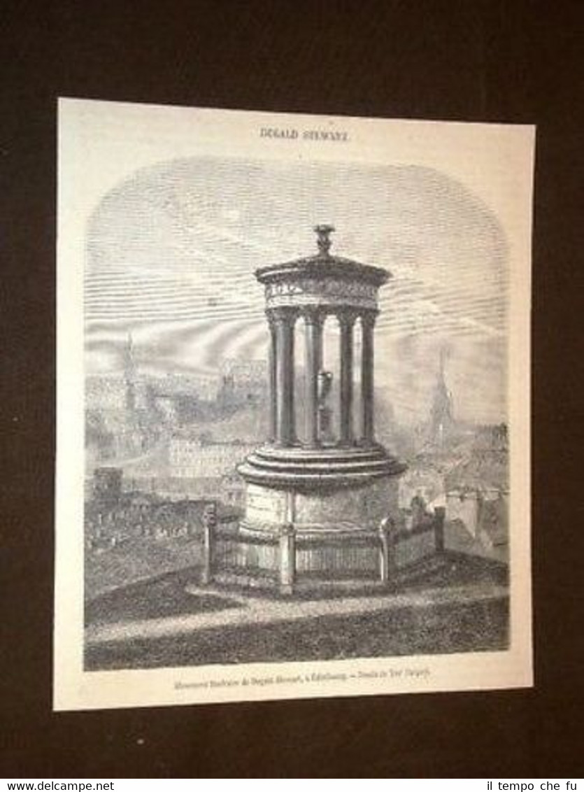 Edimburgo o Edinburgh Monumento a Dugald Stewart Scozia