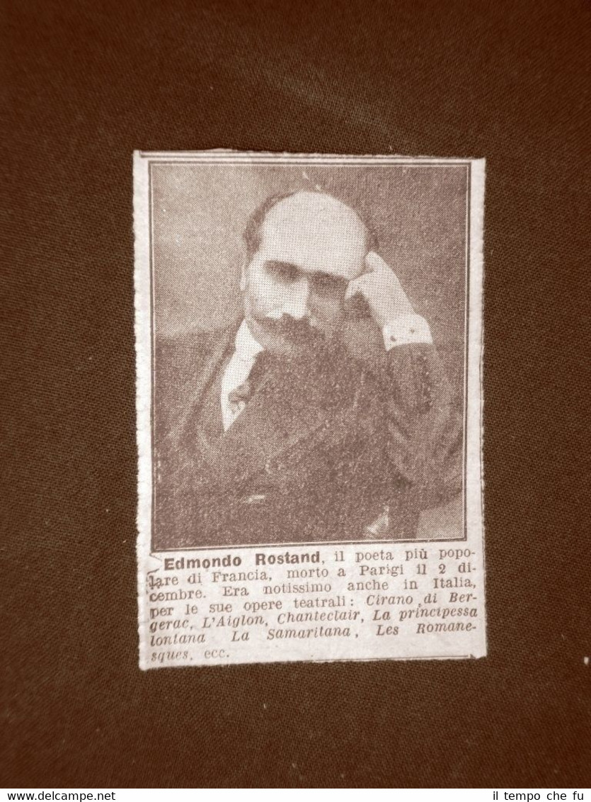 Edmond Eugène Alexis Rostand Marsiglia, 1º aprile 1868 – Parigi, …