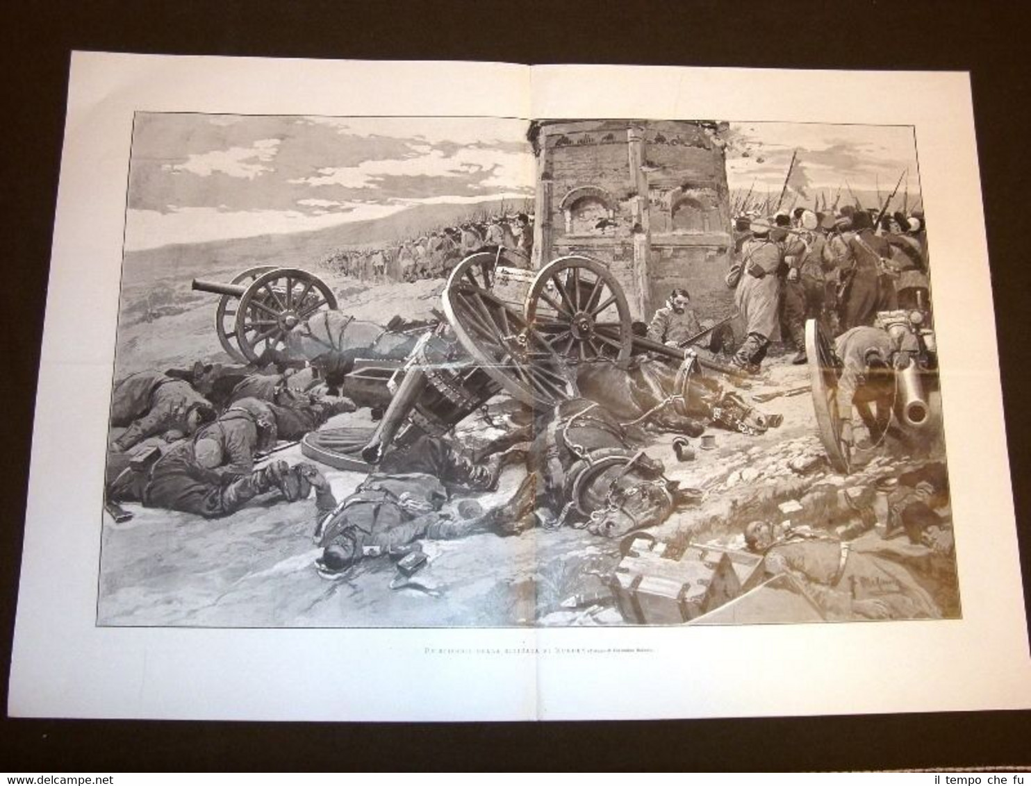 Enorme Stampa Guerra Russia Giappone nel 1905 Episodio della ritirata …