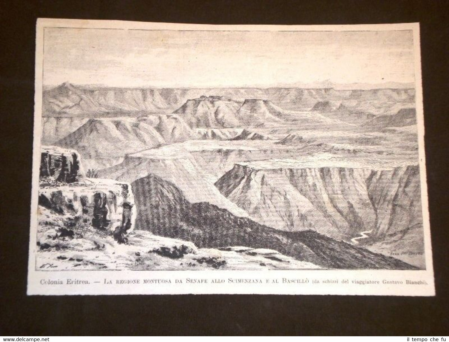 Eritrea Regione montuosa da Senafe allo Scimenzana e al Bascillò