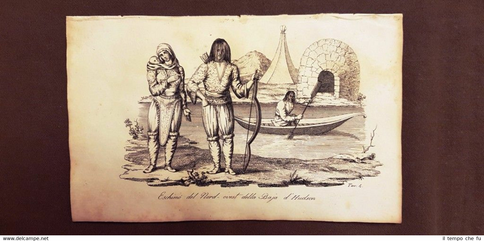 Eschimesi del nord-ovest della Baia Hudson America Acquaforte del 1830 …