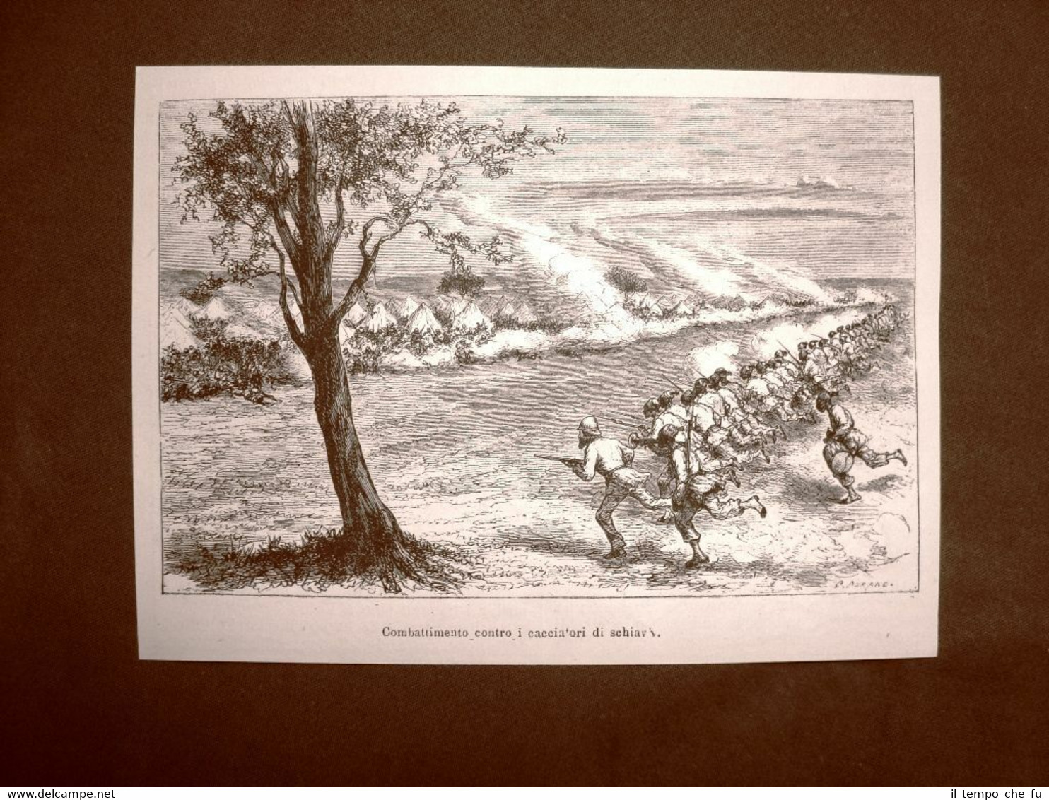 Esplorazione dell'Africa centrale 1863 Combattimento contro cacciatori schiavi