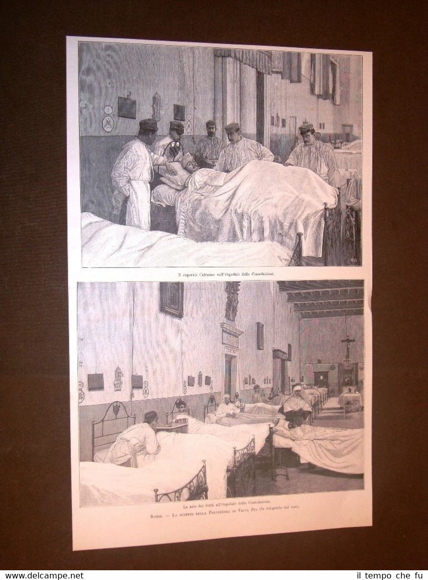 Esplosione polveriera Vigna Pia a Roma nel 1891 Ospedale Consolazione …