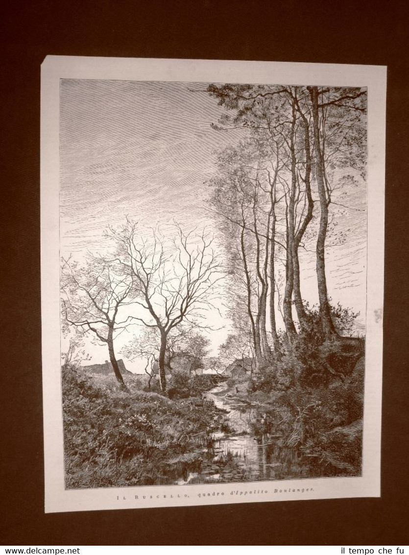 Esposizione d'arte di Brera del 1876 Il ruscello Quadro di …