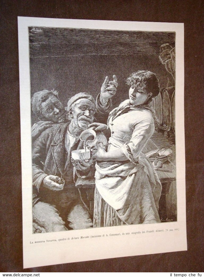 Esposizione d'arte di Brera del 1886 La moderna Susanna Quadro …