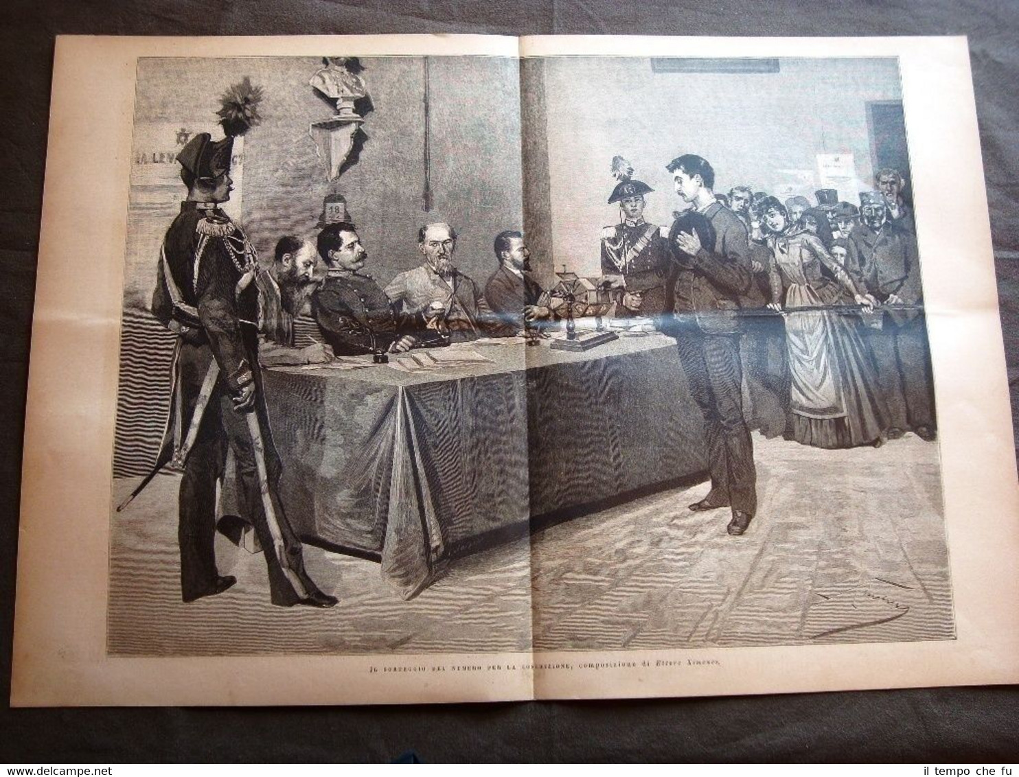 Esposizione d'Arte di Brera del 1887 Sorteggio numero coscrizione di …