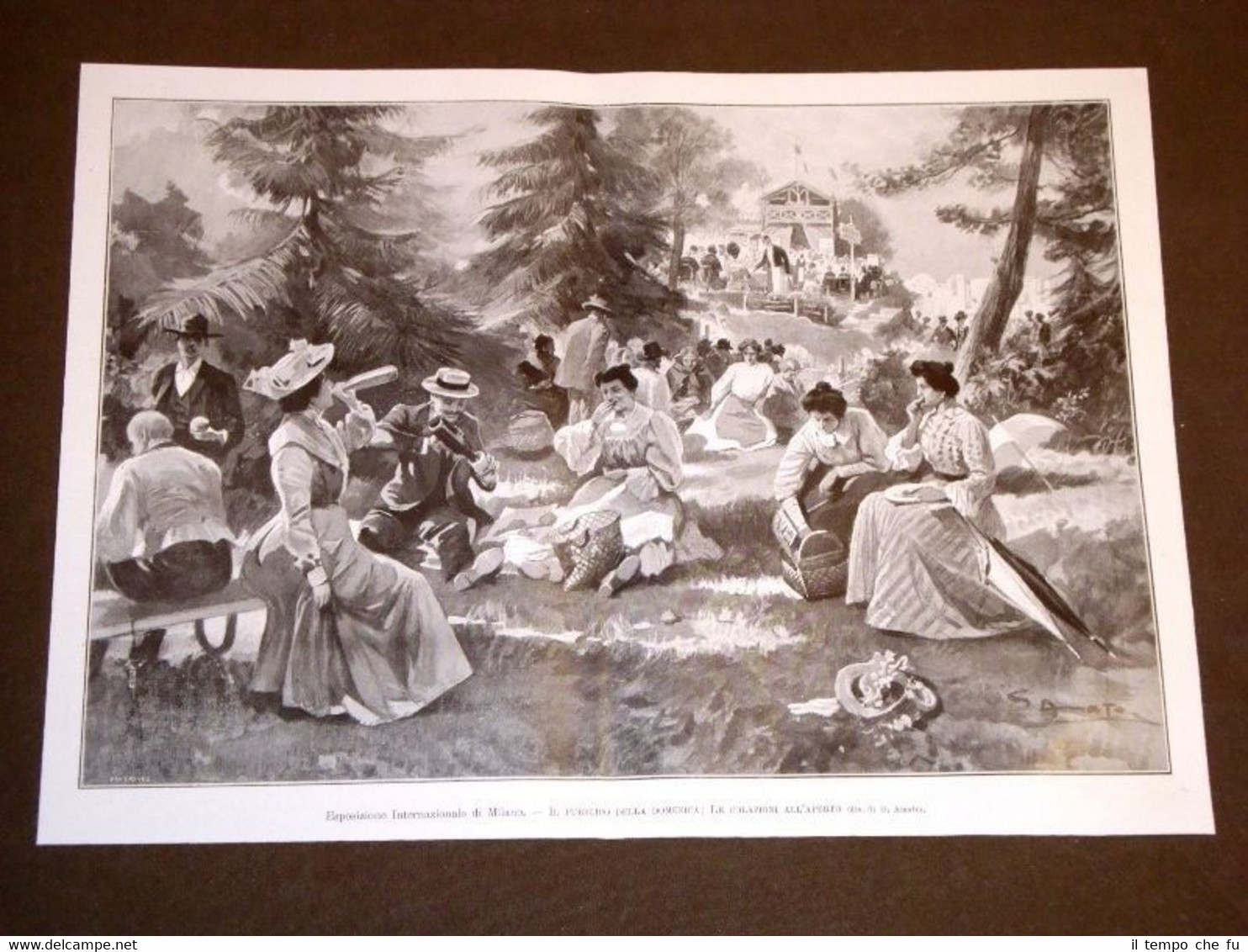 Esposizione d'arte di Milano nel 1906 Colazione all'aperto di domenica …
