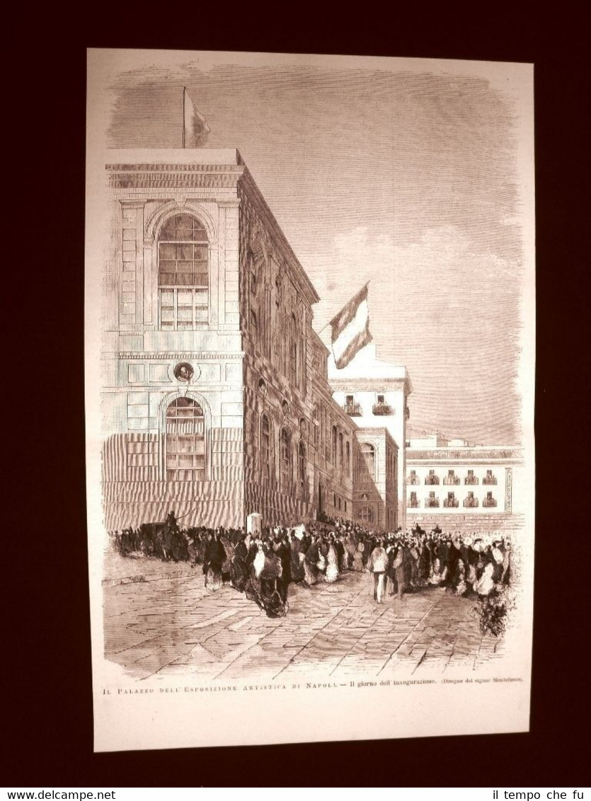 Esposizione d'arte di Napoli nel 1877 Il Palazzo nel giorno …