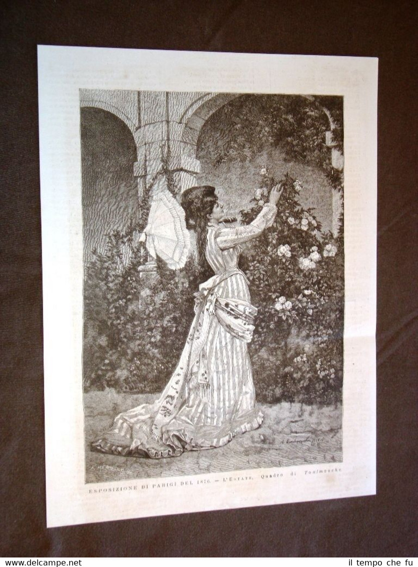 Esposizione d'arte di Parigi del 1876 L'estate Quadro di Toulmouche