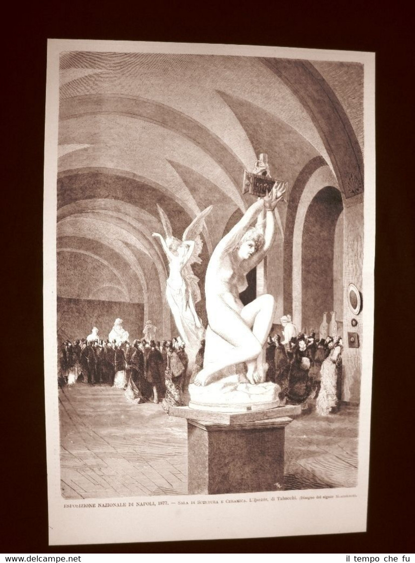 Esposizione di Napoli del 1877 L'Ipazia Statua di Odoardo Tabacchi