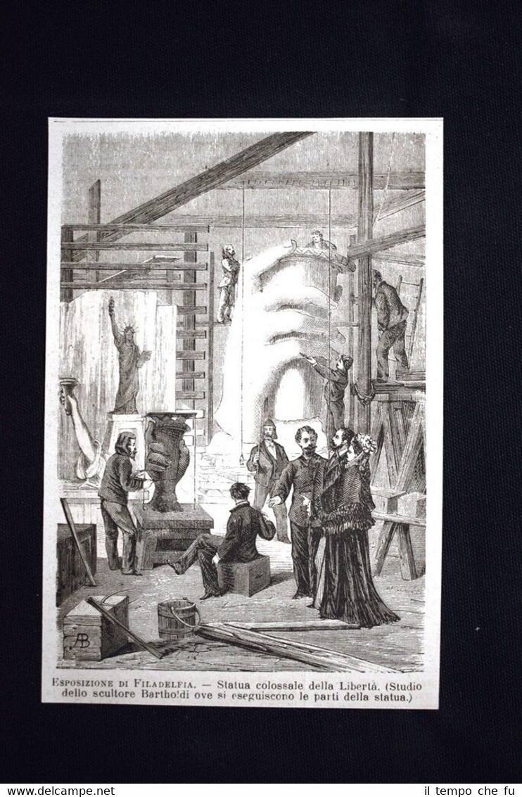 Esposizione di Philadelphia del 1876 - Statua colossale della Libertà(Bartholdi)