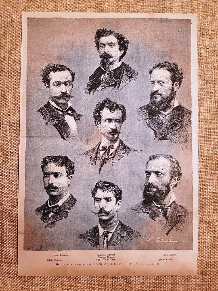 Esposizione di Torino 1880 Calderini Santoro Barzaghi Ferrari Laurenti Carcano